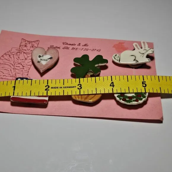 Chessie & Me Vintage Ceramic Holiday Button Covers - Picture 12 of 16